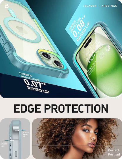 i-Blason Ares Back Cover Πλαστικό 2mm Τιρκουάζ (iPhone 15)