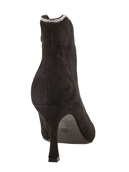 Wildleder Stiefeletten Damen Schwarz