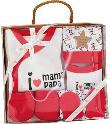 Interbaby I Love Mama-papa für 0-6 Monate 4Stück