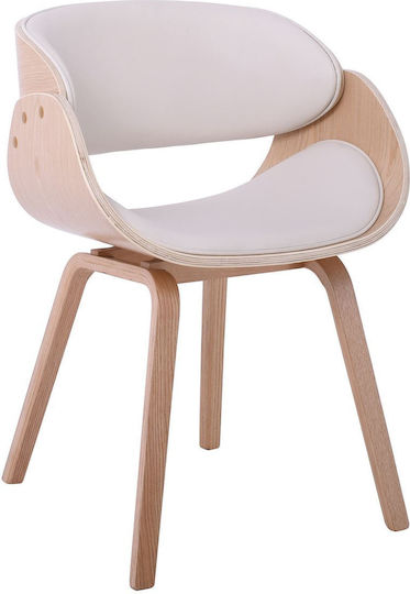 Πολυθρόνα Τραπεζαρίας Joy 57x55x80εκ. Λευκή Πολυθρόνα Τραπεζαρίας Joy 57x55x80εκ. Λευκή