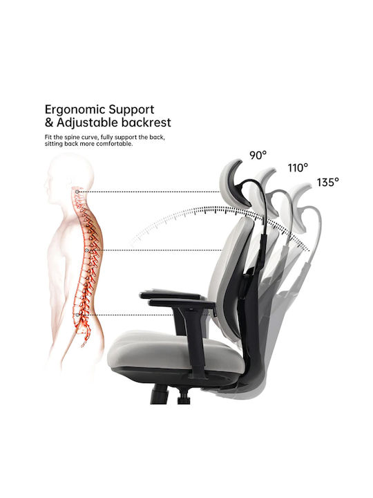 Eureka Ergonomic Office Chair With White Arms