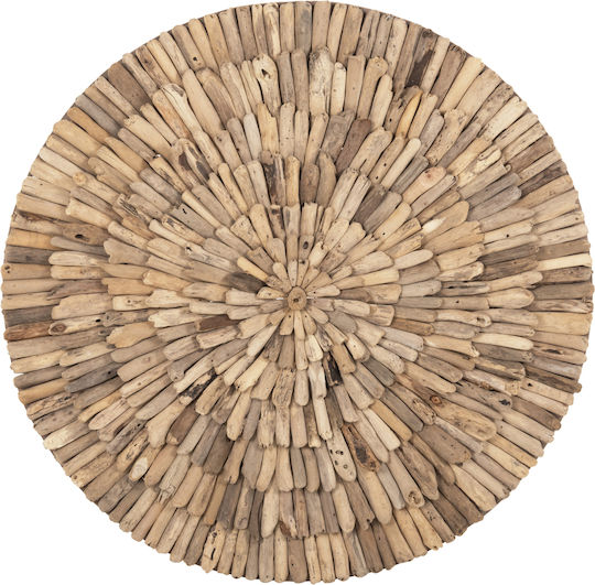HomeMarkt Διακοσμητικό Τοίχου Καφέ από Ξύλο 80x80cm