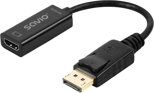 Savio HDMI 1.4 High Speed 1080p 120Hz Cable HDMI male - HDMI male 0.2m Μαύρο