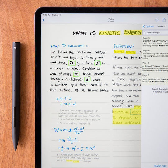 Adonit Note+ 2 Γραφίδα Αφής για iPad σε Μαύρο χρώμα ADNP2
