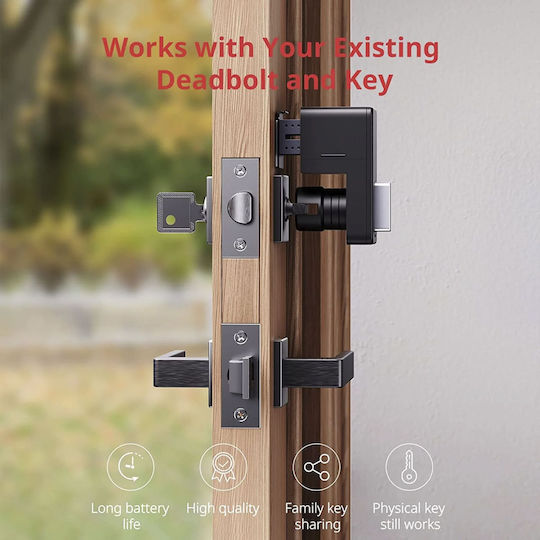 Switchbot Electronic Lock in color Black with Connectivity Bluetooth