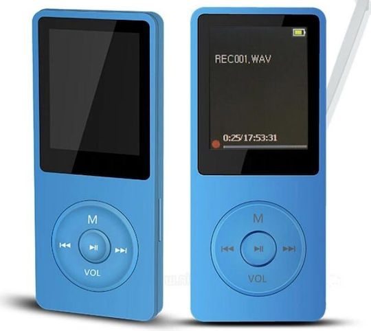Naxius MP-10 MP4 Player (64GB) with TFT Screen 1.8" Blue Blue