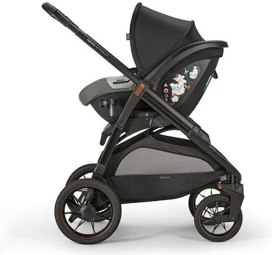 Inglesina Aptica XT Quattro Darwin Infant Recline Adjustable 3 in 1 Baby Stroller Suitable for Newborn Magnet Grey 12.6kg