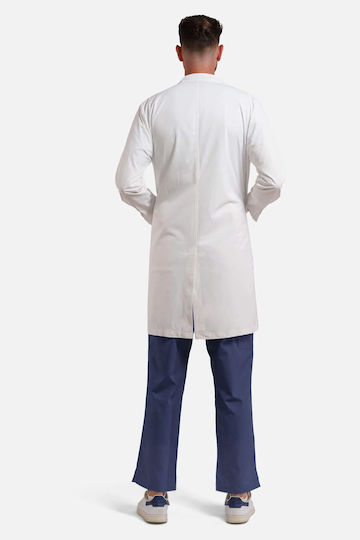 Dr. Scrub Ανδρική Ιατρική Ρόμπα Λευκή