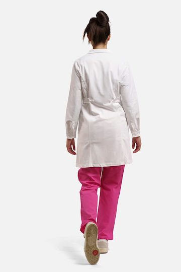 Dr. Scrub Γυναικεία Ιατρική Ρόμπα Λευκή