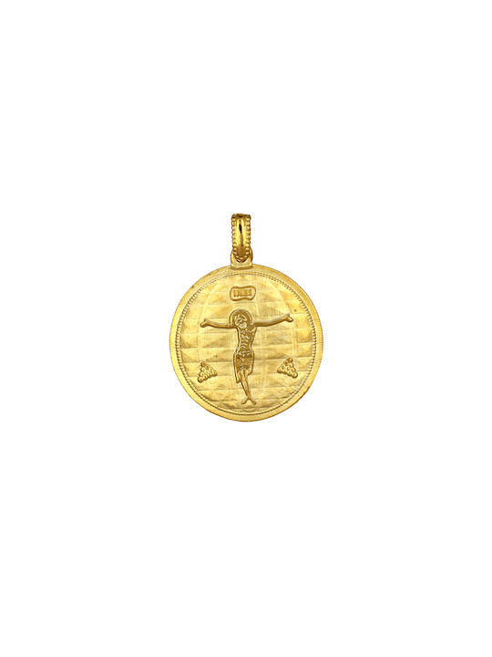 Pendant Kids Talisman Double Sided Constantine from Gold 14K P-67950