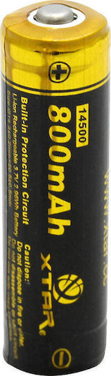 XTAR Επαναφορτιζόμενη Μπαταρία 14500 Li-Mn 800mAh 3.7V 1τμχ