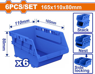 Wadfow Plastic Tool Bin Organiser W16.5xD11xH8cm