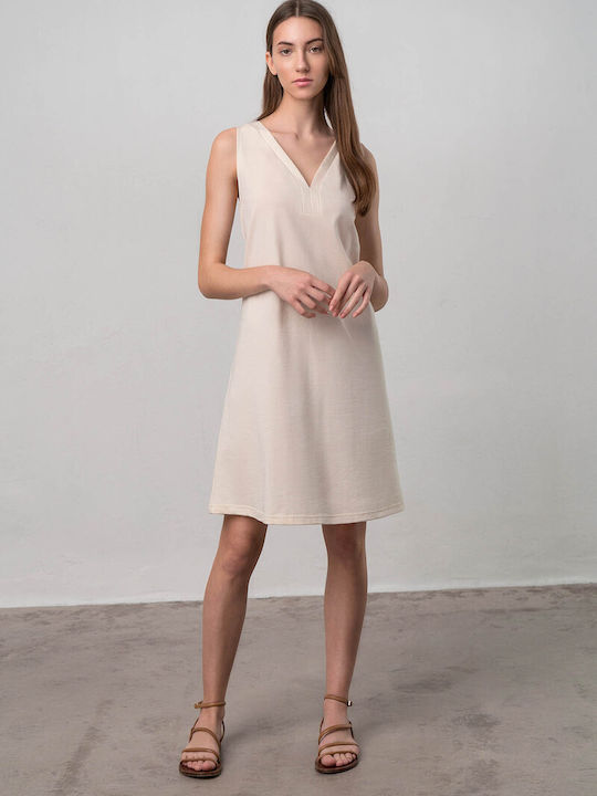 Vamp Mini Slip Dress Kleid Beige