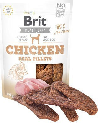 Brit Meaty Jerky Hundeleckerlis mit Huhn 80gr