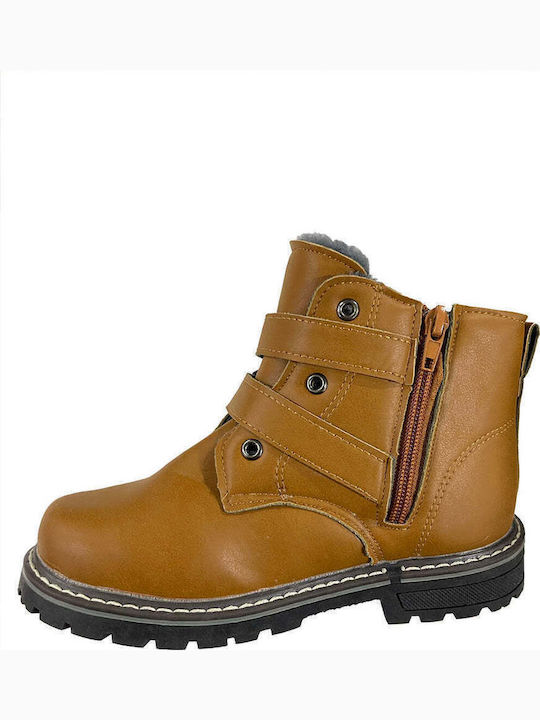 Kids Boots with Zipper Tabac Brown