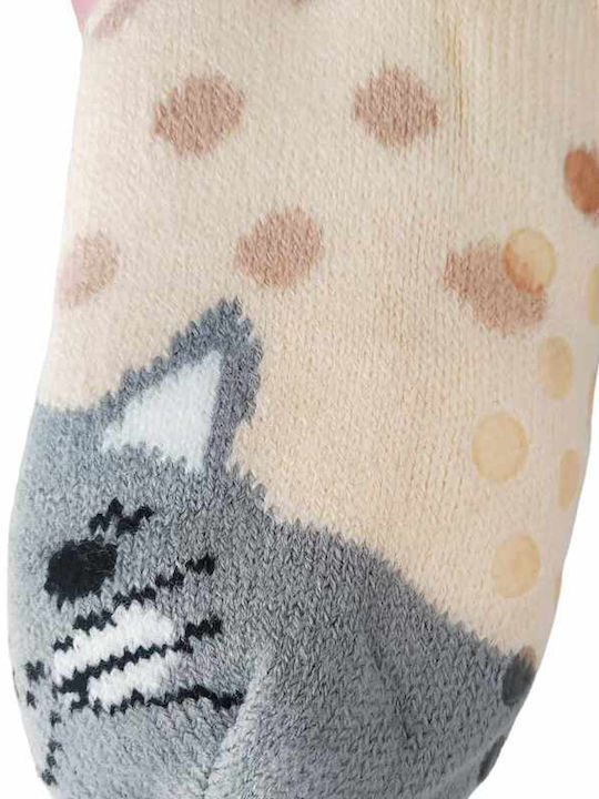 Fengi Kids' Socks Non-Slip Salmon / Grey