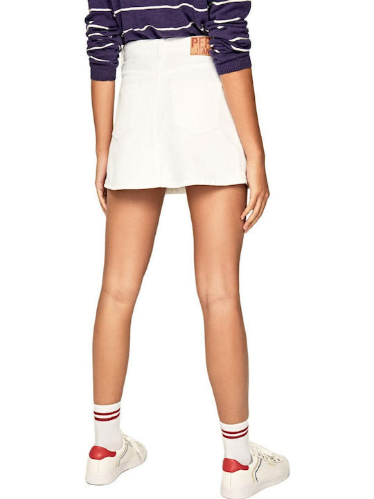 Rachel Denim High-waisted Mini Skirt Blue
