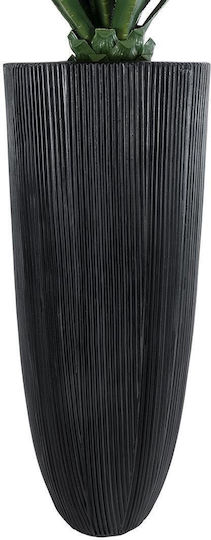 GloboStar Artificial Garden Castle Planter Polyester Black with Stand 43x43x112cm.