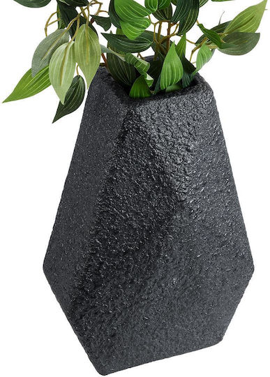 GloboStar Planter Polyester Black with Stand 20x20x32cm.