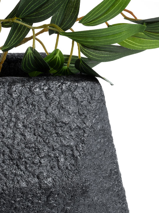 GloboStar Greenwich Planter Polyester Black with Stand 24x14x20cm.