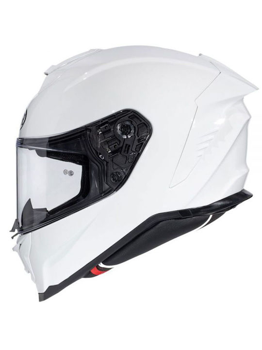 Premier Hyper U8 DCA бял гланц Мотоциклетна каска Full Face ECE 22.06 1400гр