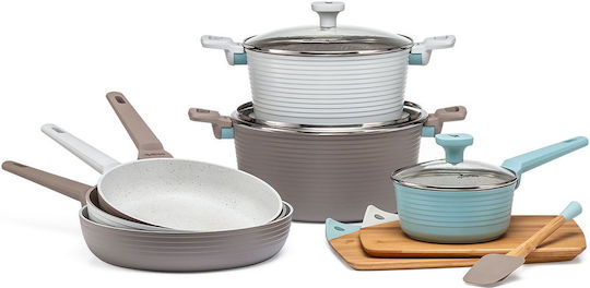 Luigi Ferrero Aluminum Pan with Stone Interior Coating Beige 26cm