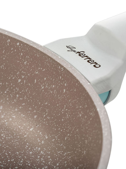 Luigi Ferrero Aluminum Pan with Stone Interior Coating Beige 26cm
