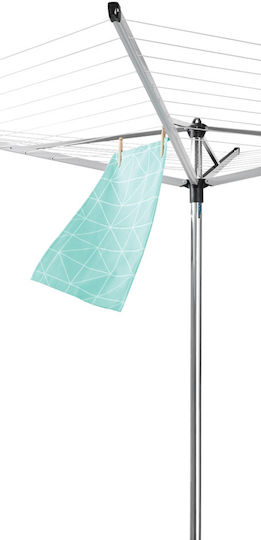 Brabantia Topspinner Folding Floor Clothes Drying Rack for Garden Metallic with Hanging Length 50m