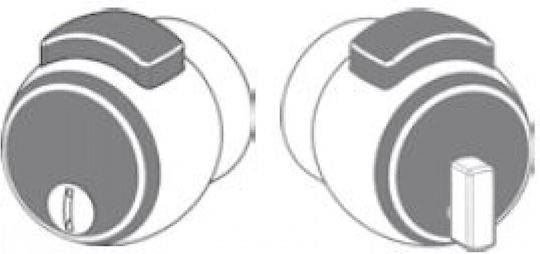 Meroni Serrature Knob Lock Black with Button & Key Hotel Use