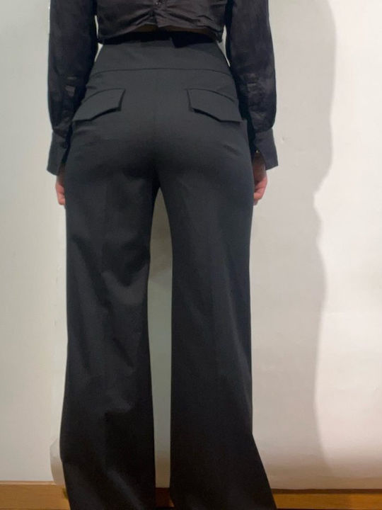 Damen Stoff Hose Black