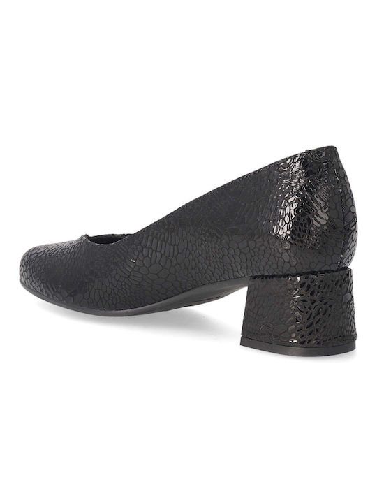 D Chicas Pumps mit Chunky flachem Absatz Schwarz