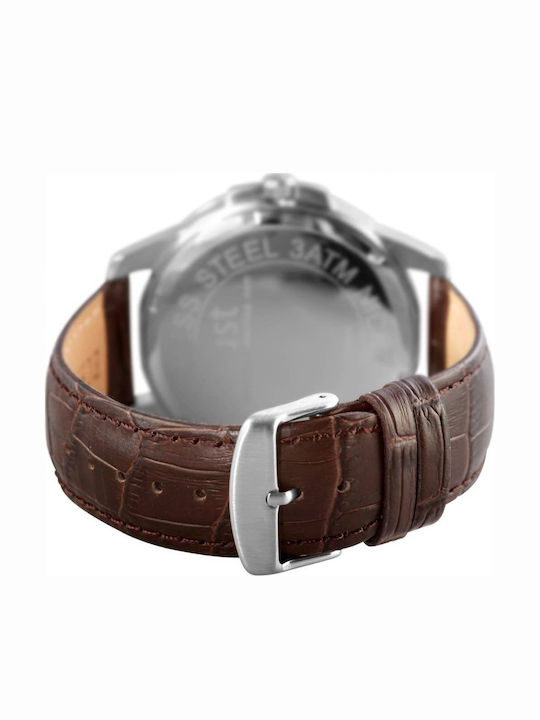 Just Watch Uhr Batterie mit Lederarmband