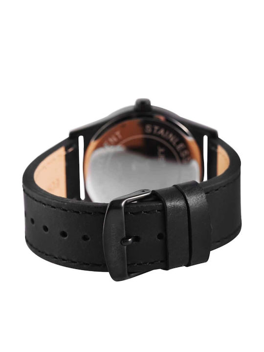 Just Watch Men's Watch Battery with Black Leather Strap