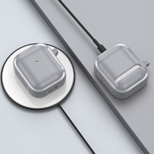 Sonique Carbon Brushed Case Silicone with Hook in Copper color for Apple AirPods 1 / AirPods 2