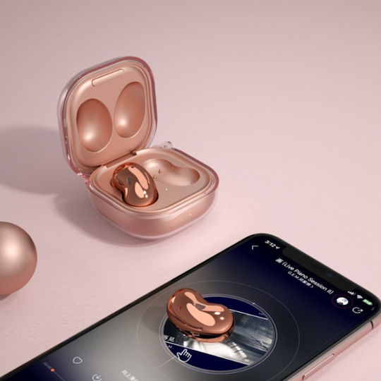Sonique Transparent Калъф с кука в Черен цвят за Galaxy Buds Live / Pro
