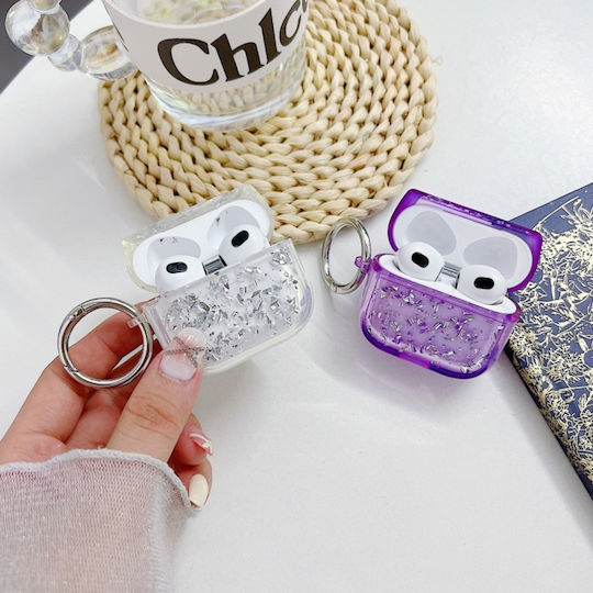 Sonique Silver Foil Husă cu cârlig în culoarea Roz pentru Apple AirPods 3