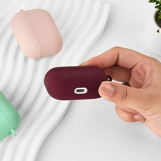 Sonique Soft Touch Θήκη Σιλικόνης με Γάντζο σε Τιρκουάζ χρώμα για Apple AirPods Pro 2