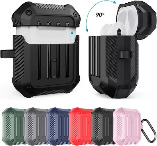 Sonique Case Silicone with Hook in Green color for Apple AirPods 1 / AirPods 2