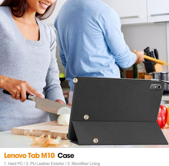 Lenovo Flip Cover Neagră (Lenovo Tab M10 5G 5G 10.6 Inch 2023)