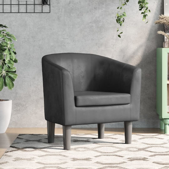 Butoi din Piele Ecologică Gri 70x56x68cm