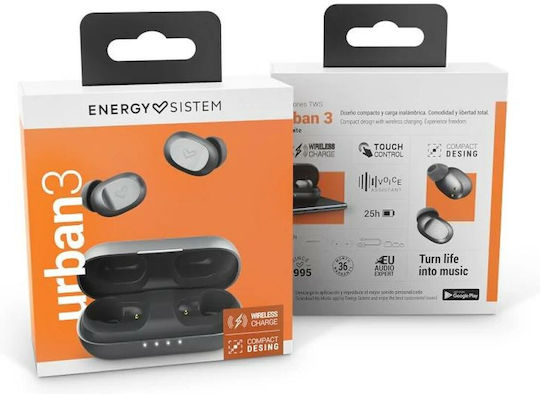 Energy Sistem Urban3 In-ear Bluetooth Handsfree Earphones with Charging Case Graphite