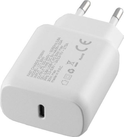 Lime Φορτιστής με Θύρα USB-C και Καλώδιο USB-C 30W Power Delivery Πράσινος