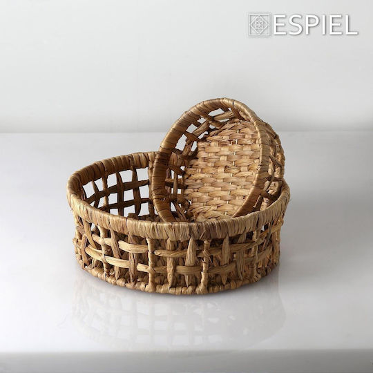 Espiel Ψωμιέρα Ψάθινη Μπεζ 20x20x6.5cm