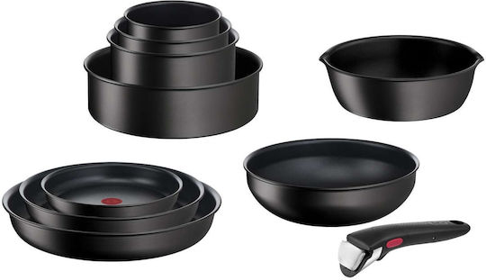 Tefal Ingenio Unlimited Σετ Τηγάνια από Αλουμίνιο Black με Αντικολλητική Επίστρωση 2τμχ