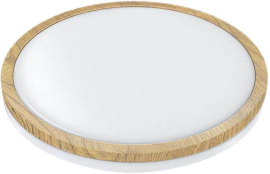 Modee Lighting Πλαφονιέρα Οροφής 33.6εκ. Καφέ με Ενσωματωμένο LED