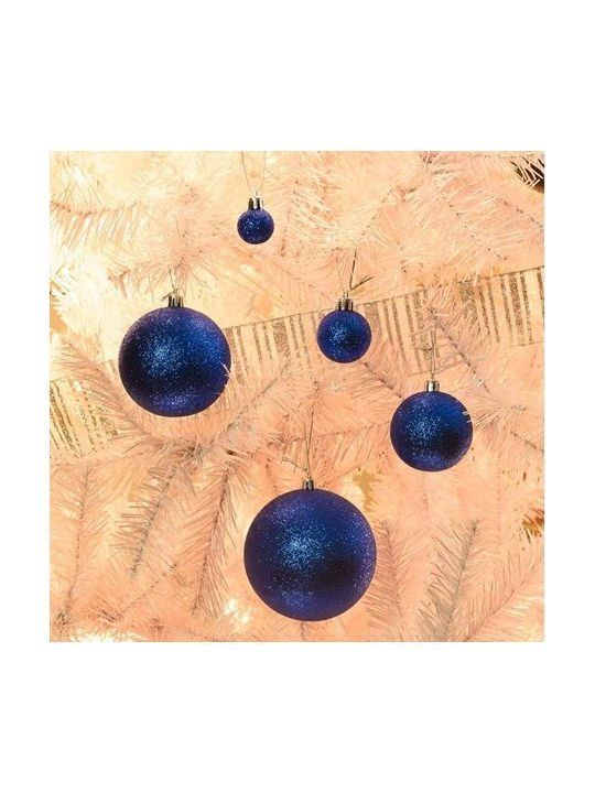 Fun World Christmas Ball Ornament Blue 12pcs