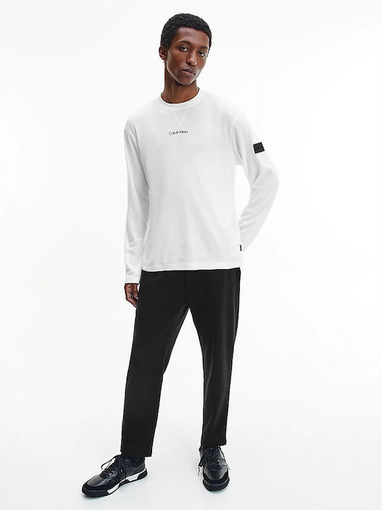 Calvin Klein Bluza pentru bărbați cu mâneci lungi Alb