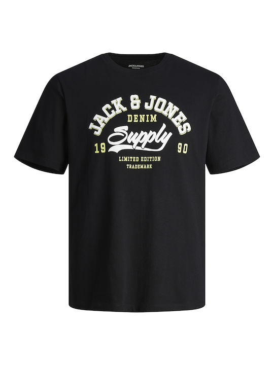 Jack & Jones Ανδρικό T-shirt Κοντομάνικο Μαύρο