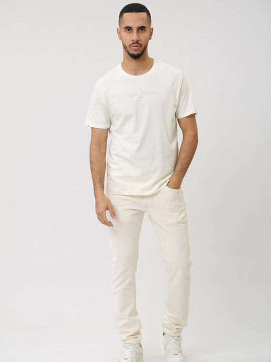 Pepe Jeans Eggo Men's Short Sleeve T-shirt White