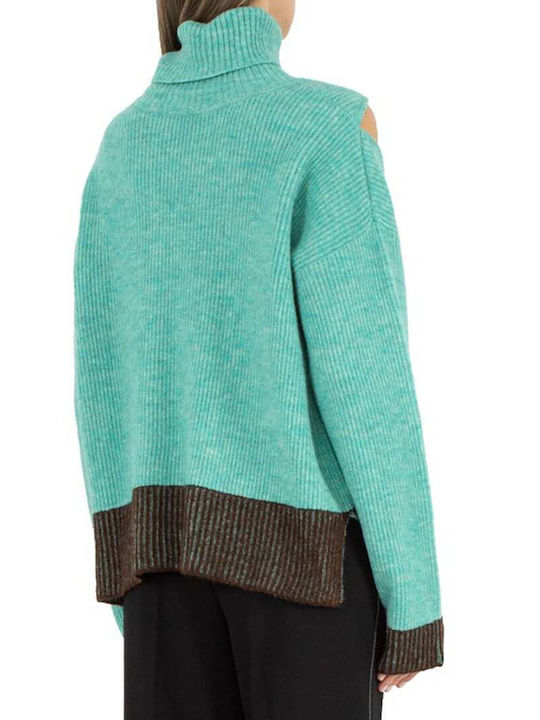 Sfizio Women's Long Sleeve Sweater Turquoise